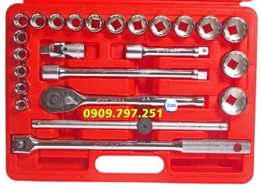 Bộ tuýp 1/2“ 12 cạnh 24 chi tiết JTC T424B