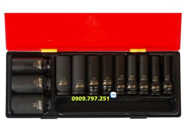 Bộ tuýp đen dài 12 cạnh 1/2“ 10-32mm JTC K4122