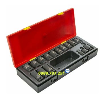 Bộ đầu tuýp đen 6 cạnh loại ngắn 10-24mm JTC K4161