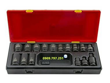 Bộ đầu tuýp đen 6 cạnh loại ngắn 10-24mm JTC K4161