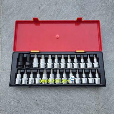 Bộ đầu tuýp lục giác sao 25 chi tiết JTC K4251