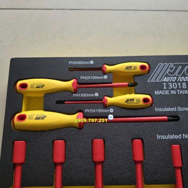 Bộ đồ nghề sửa chữa cách điện 1000V 18 chi tiết JTC I3018