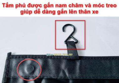 Bộ phủ vè xe ô tô 3 tấm có nam châm và móc treo