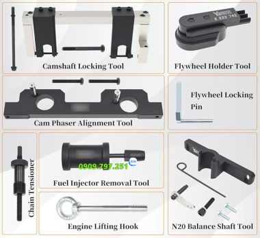 Bộ tool dưỡng cam động cơ N20 N26 BMW Full