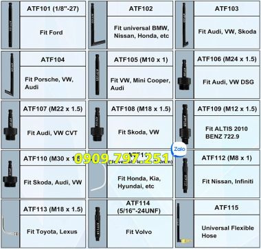Bình thay nhớt hộp số tự động bằng khí nén