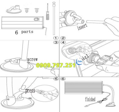 Đèn soi vết lõm vết móp trên thân xe ô tô