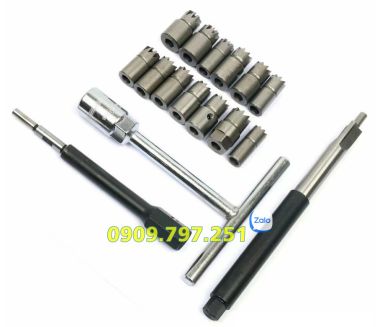 Bộ dụng cụ làm sạch lỗ kim phun dầu 17 chi tiết