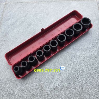 Bộ đầu tuýp ngắn 6 cạnh 1-2 inch 10-24mm JTC J410M Đài Loan