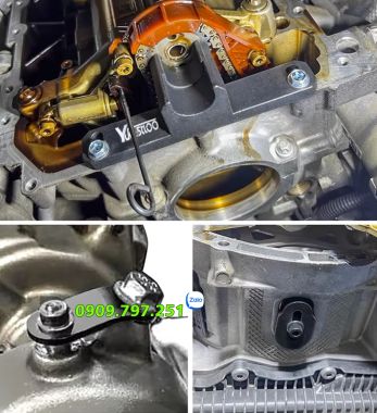 Tool gá trục cân bằng bơm nhớt và khoá bánh đà động cơ BMW N20 N26