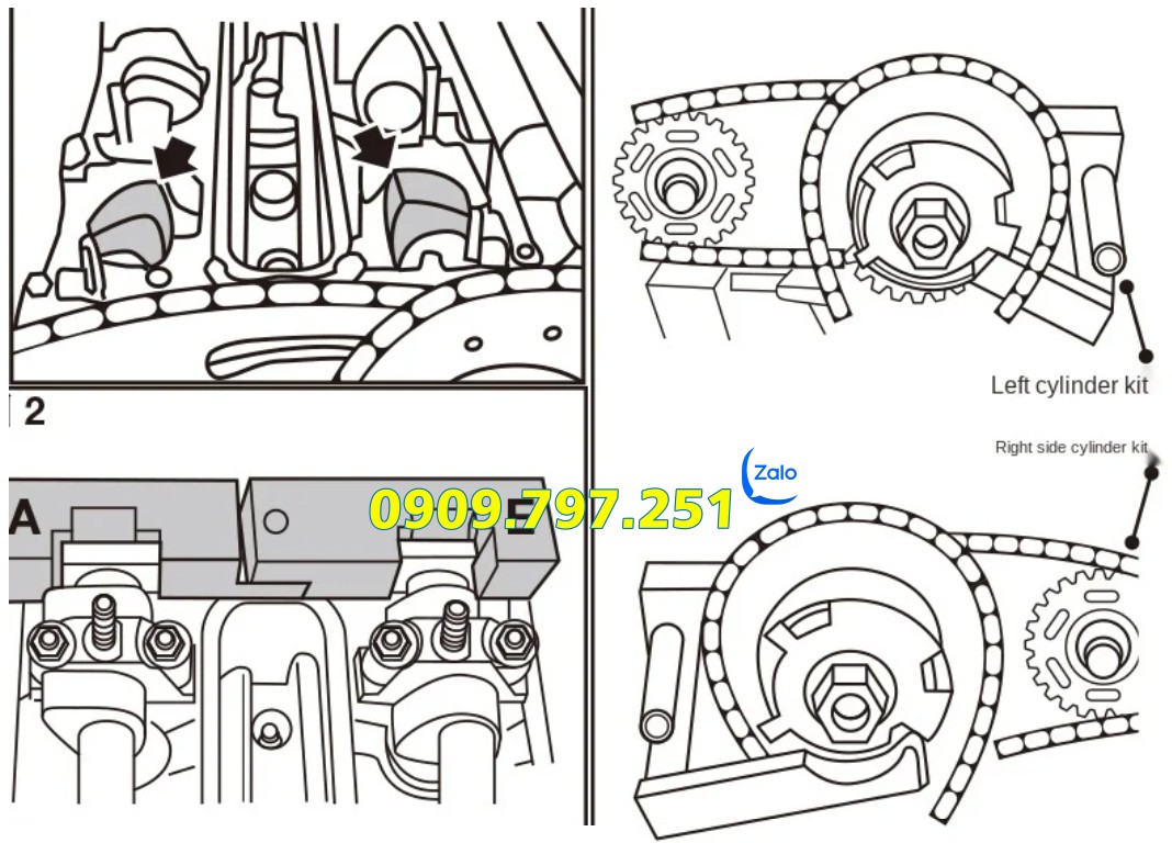 Bộ dưỡng cam động cơ BMW M62 M60 X5 X6 4.4L 4.8L V8