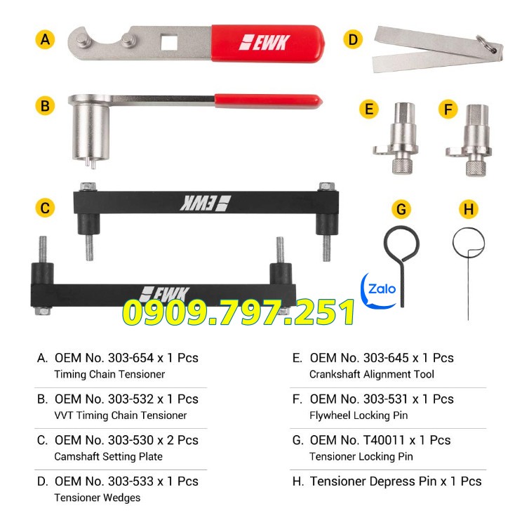 Bộ cân cam Jaguar Land Rover 3.2 3.5 4.0 4.2 4.4 V8