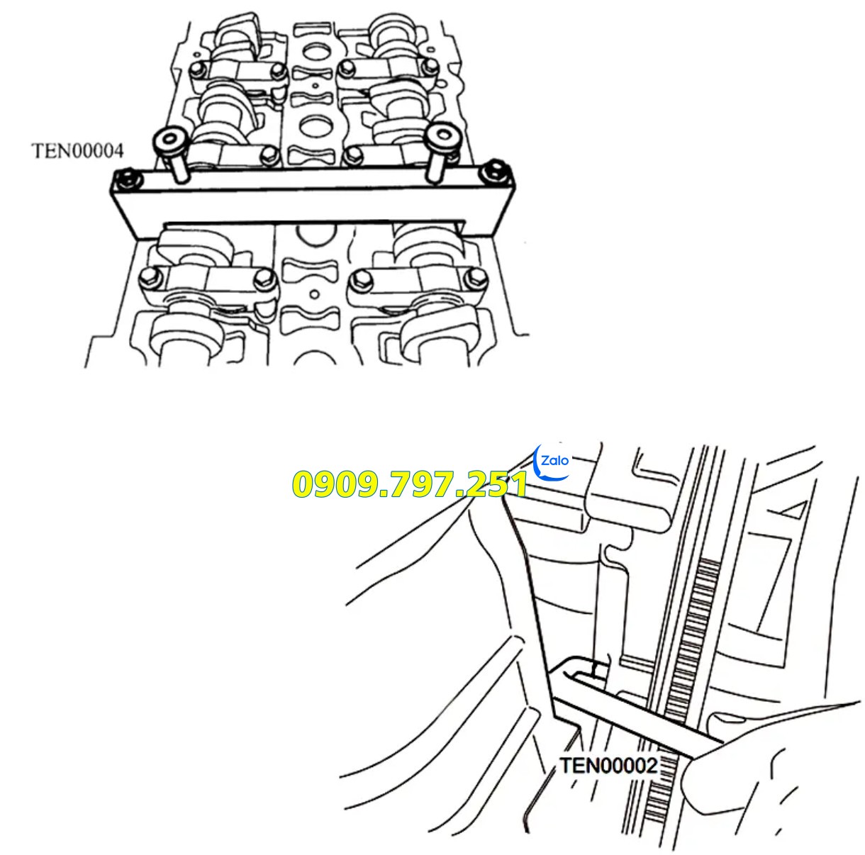Bộ dưỡng cam động cơ xe SAIC MG3 MG5 Zotye Roewe