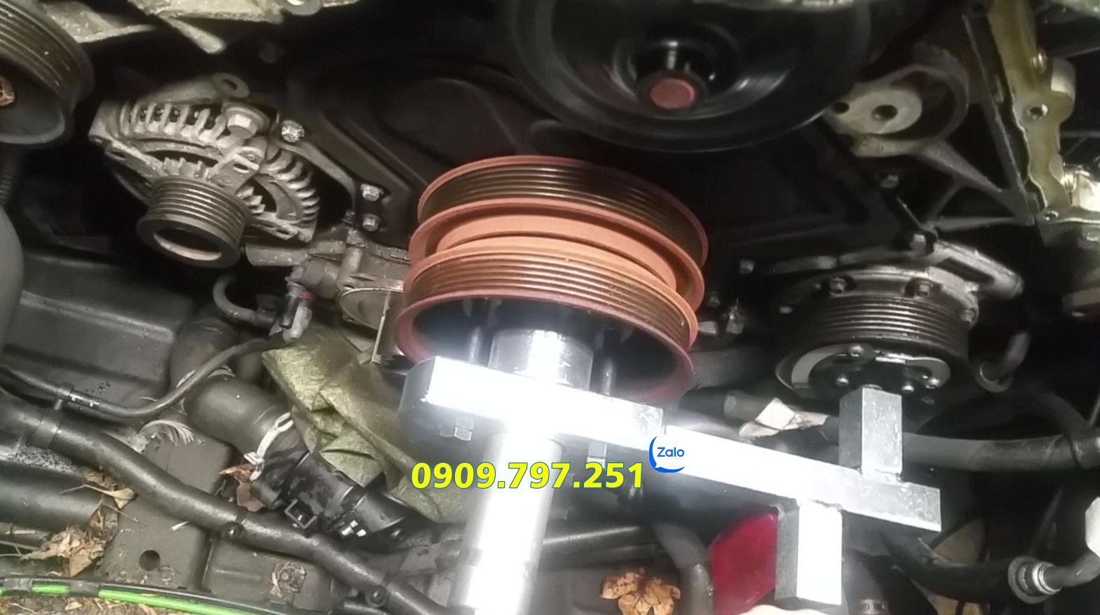 Bộ cảo puly trục khuỷu động cơ Land Rover Jaguar 3.0 5.0L