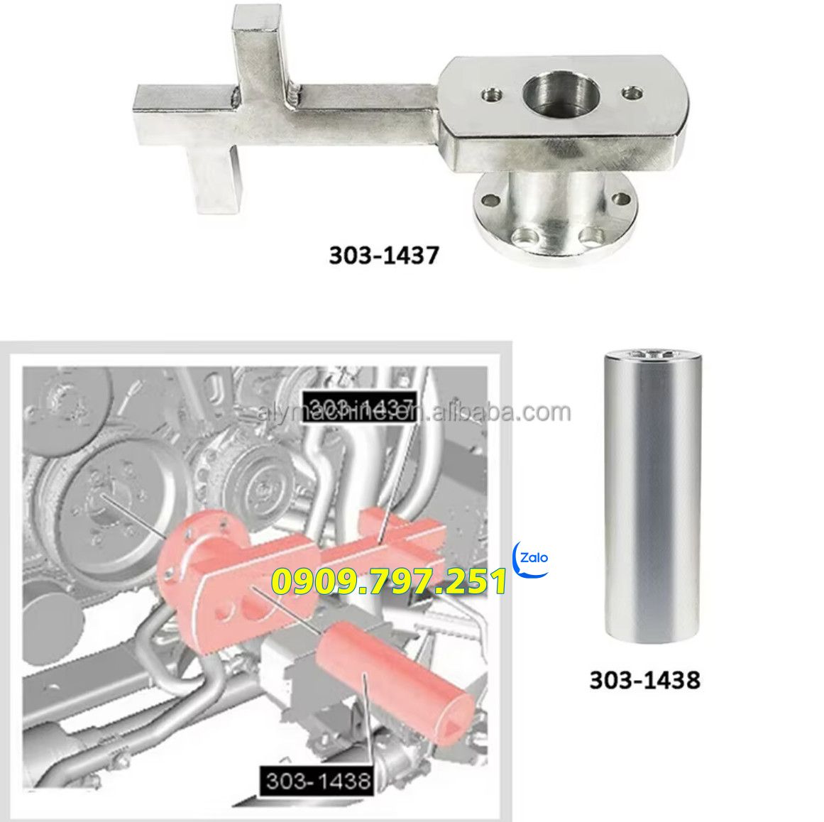Bộ cảo puly trục khuỷu động cơ Land Rover Jaguar 3.0 5.0L