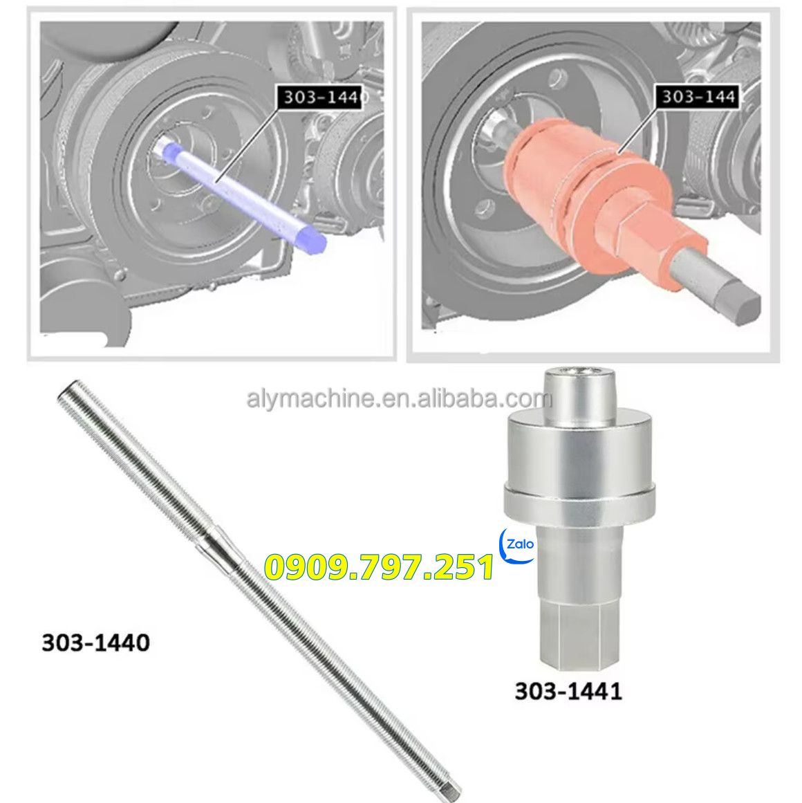 Bộ cảo puly trục khuỷu động cơ Land Rover Jaguar 3.0 5.0L