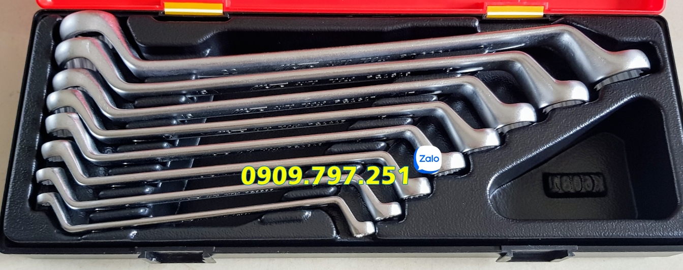 Bộ cờ lê 2 đầu vòng nghiêng 75 độ 08 chi tiết JTC K6081