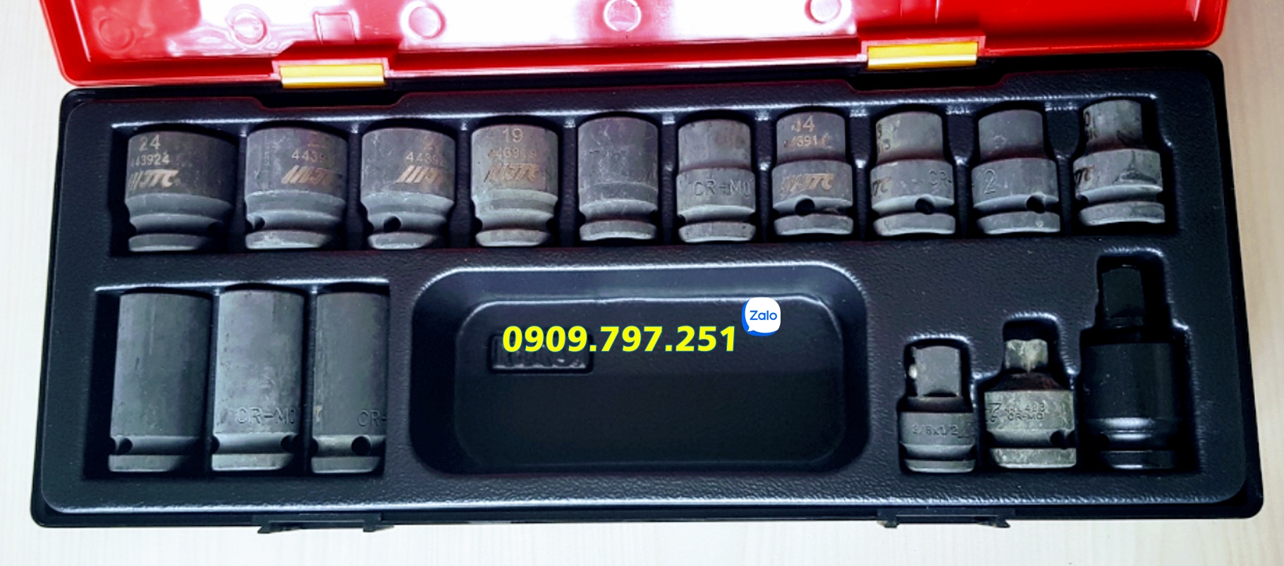 Bộ tuýp đen 12 cạnh 10-24mm JTC K4162