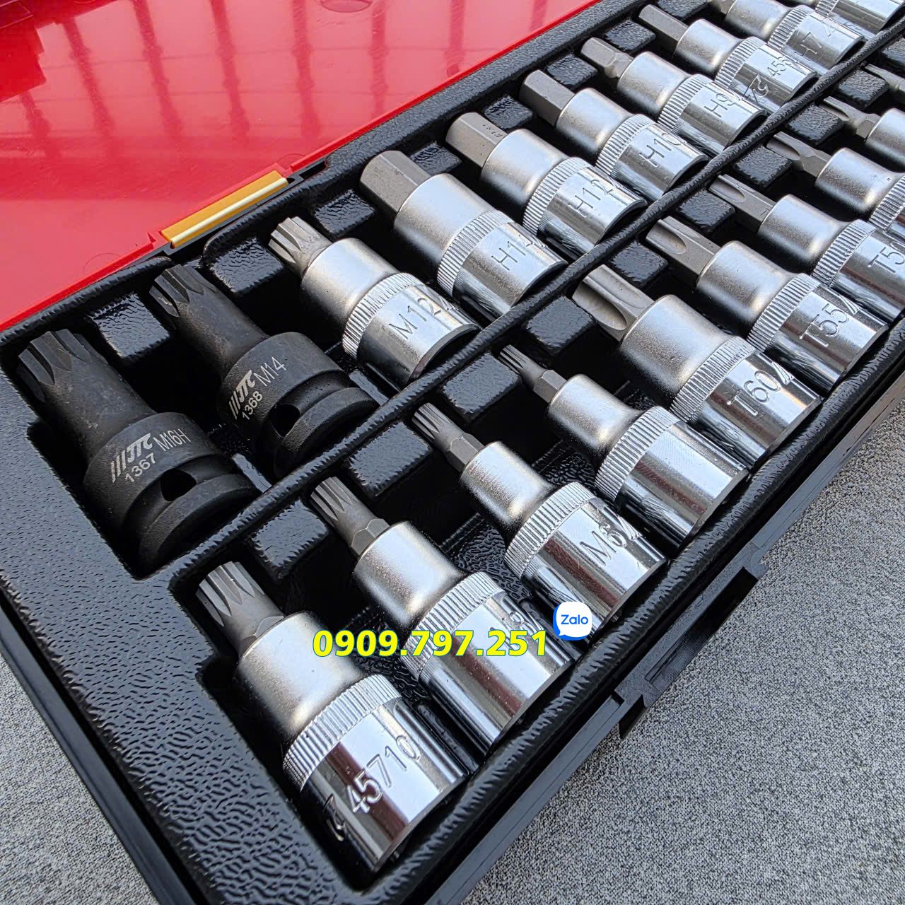 Bộ đầu tuýp lục giác sao 25 chi tiết JTC K4251
