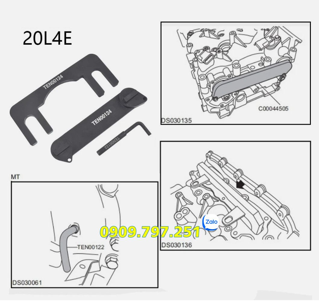 Bộ dưỡng cam động cơ xe ROEWE 950 RX5 RX8 Maxus G10 D90 Zotye T800 2.0T 20L4E