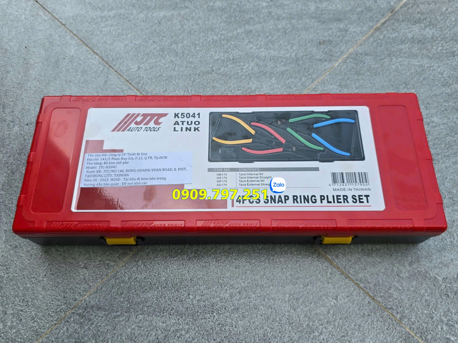 Bộ kìm mở phe trong ngoài 04 chi tiết JTC K5041