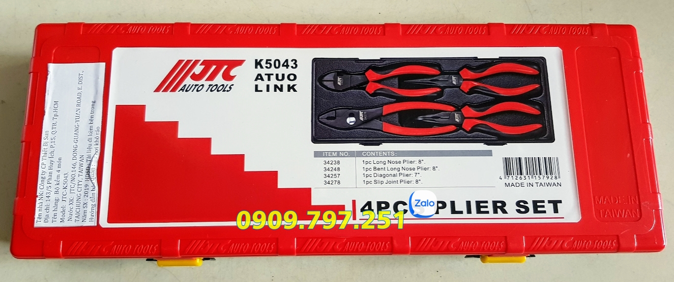 Bộ kìm sửa chữa 04 chi tiết JTC K5043