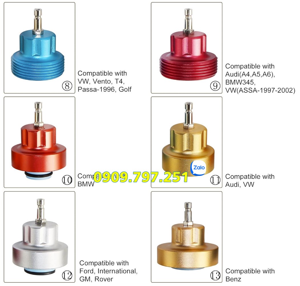 Bộ thử xì két nước 14 chi tiết