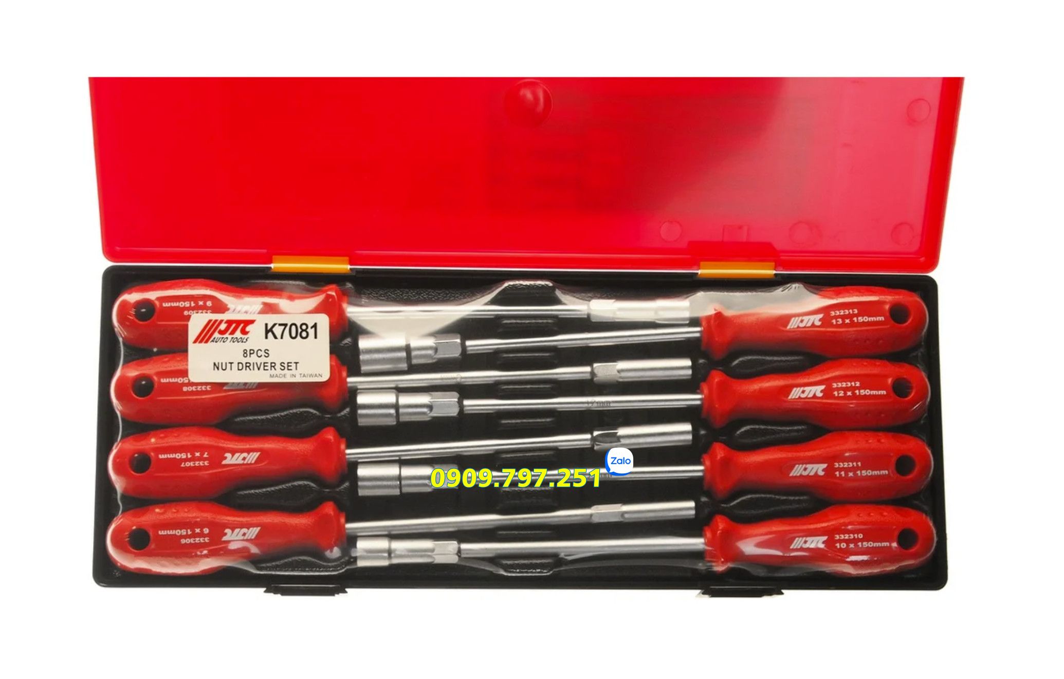 Bộ tua vít đầu tuýp 6-13mm 08 chi tiết JTC K7081