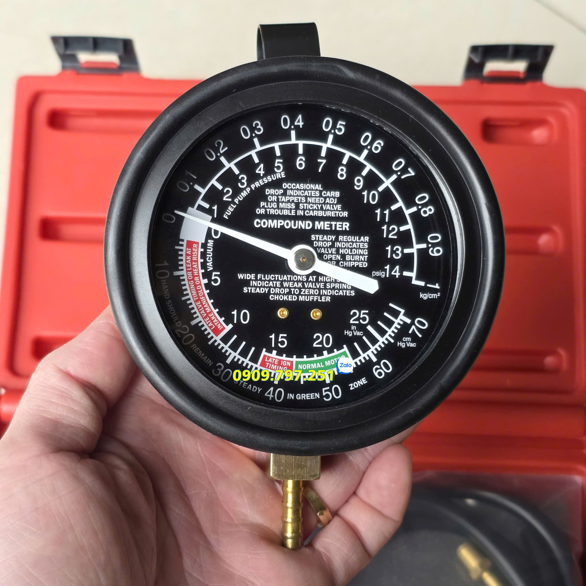 Đồng hồ đo chân không họng nạp JTC 1622