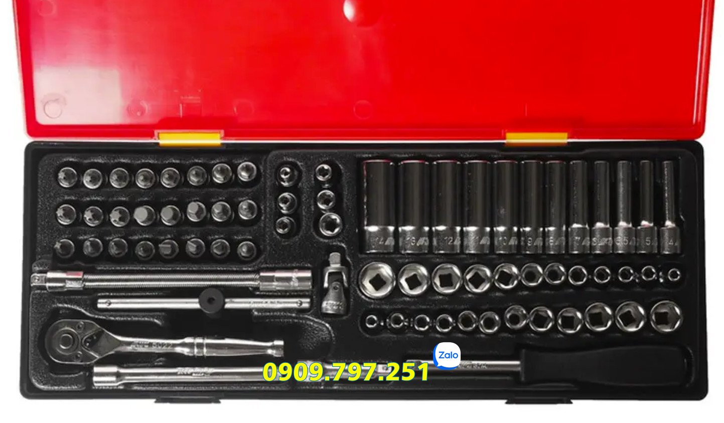 JTC K2731 Bộ đầu tuýp 1/4 inch 73 chi tiết Đài Loan