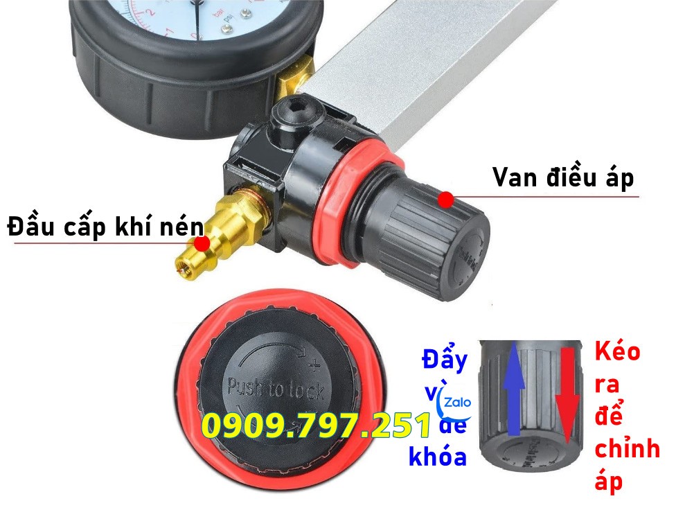 Leak Down Tester - Đồng hồ thử kín xylanh động cơ