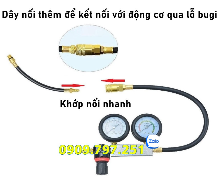 Leak Down Tester - Đồng hồ thử kín xylanh động cơ