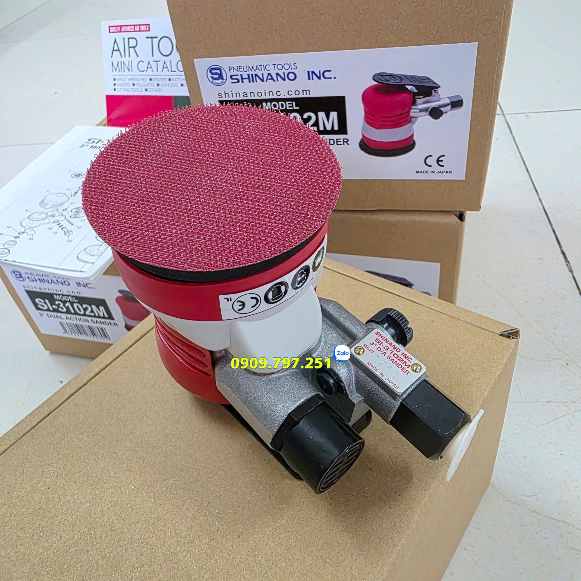 Máy chà nhám tròn mini 75mm Shinano SI-3102M