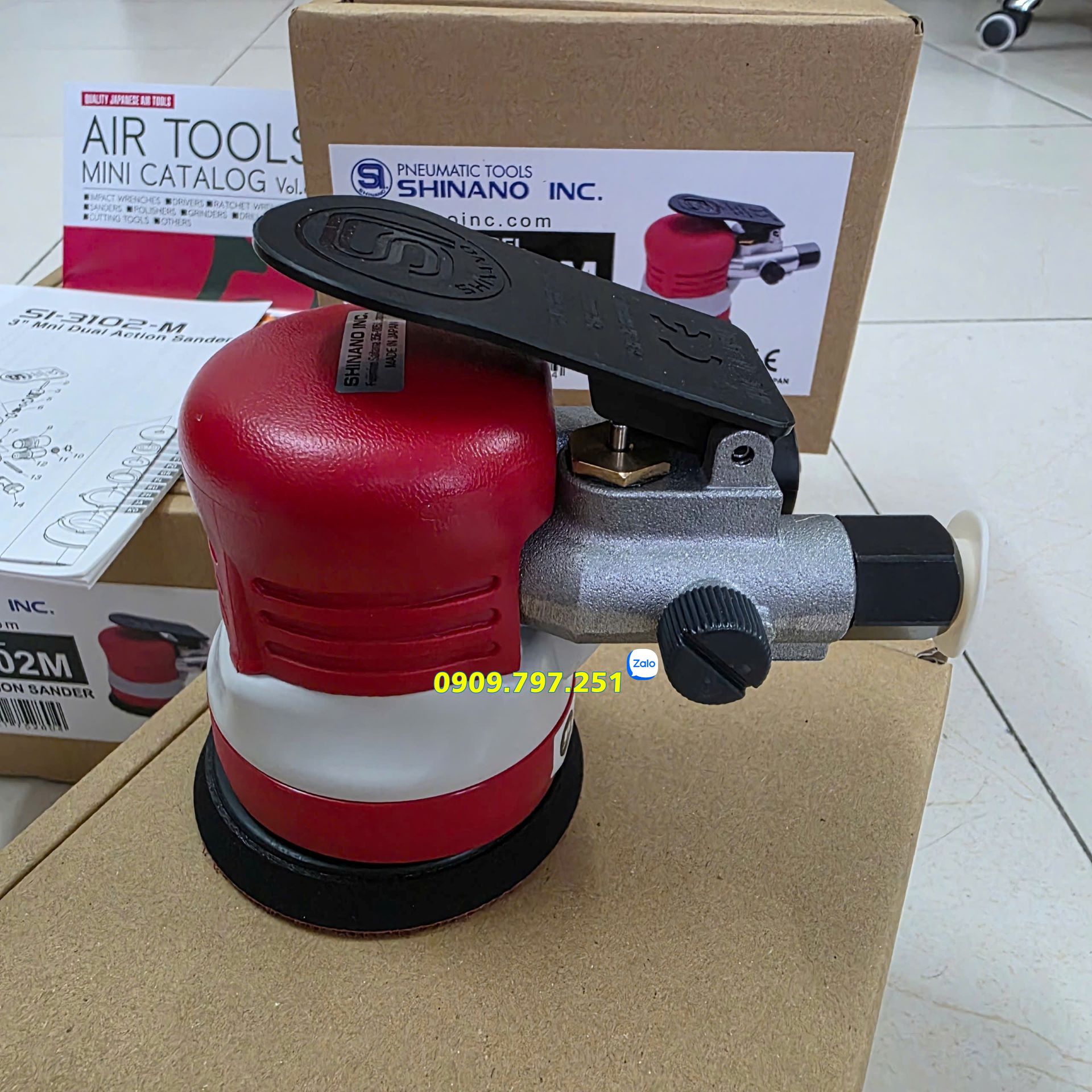 Máy chà nhám tròn mini 75mm Shinano SI-3102M