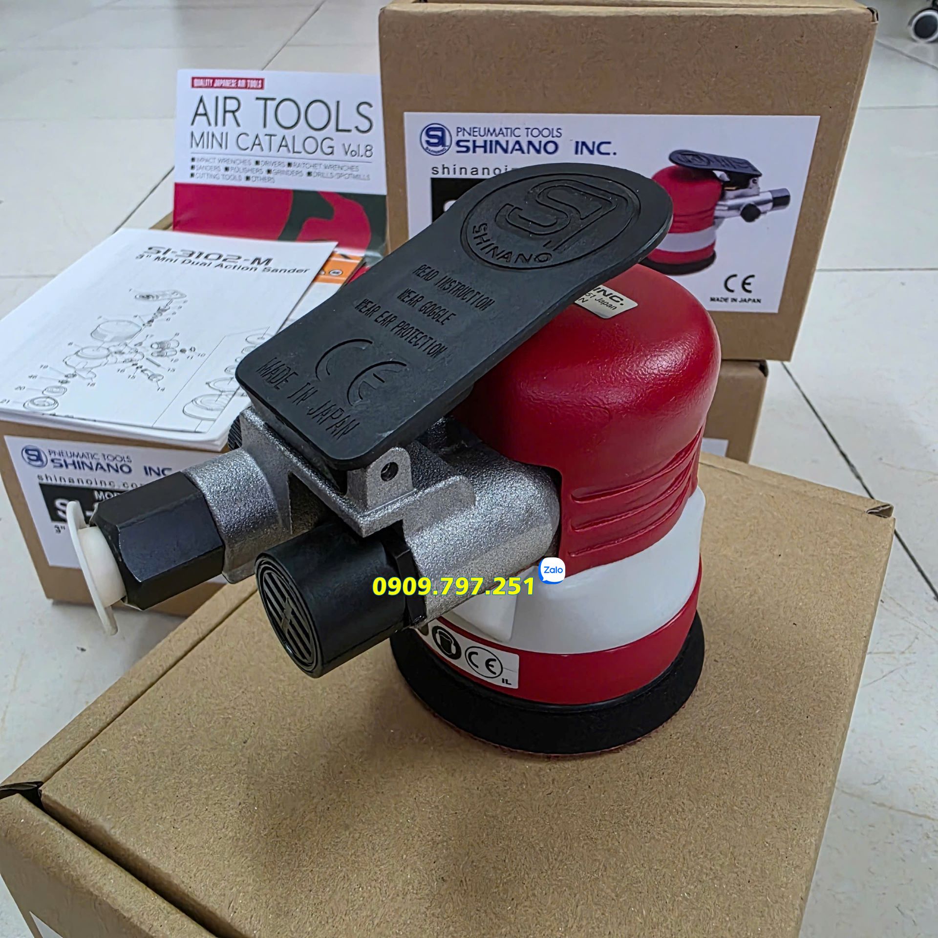 Máy chà nhám tròn mini 75mm Shinano SI-3102M