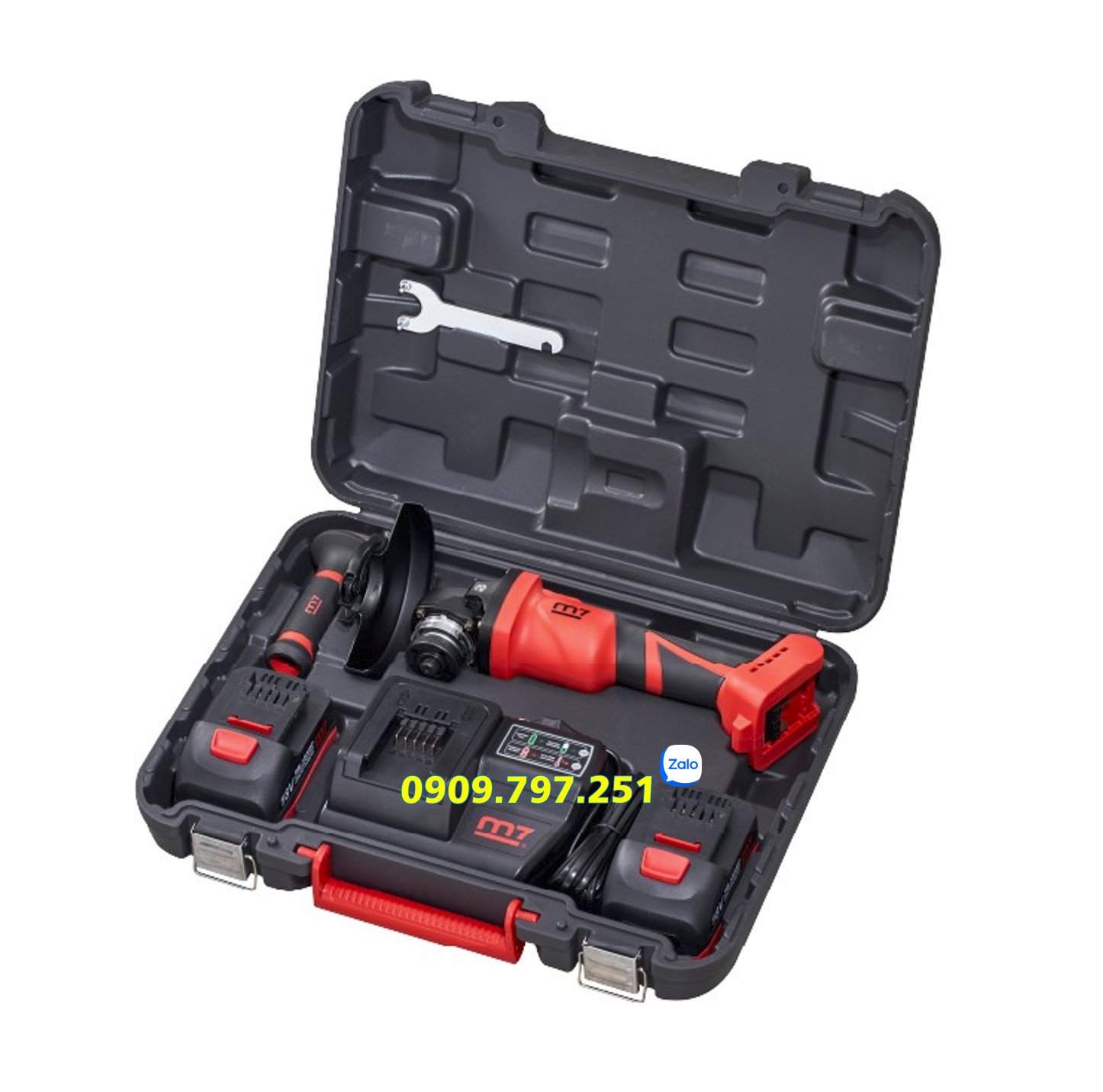 Máy mài góc 125mm dùng pin model DG-502V hãng Mighty-Seven Đài Loan