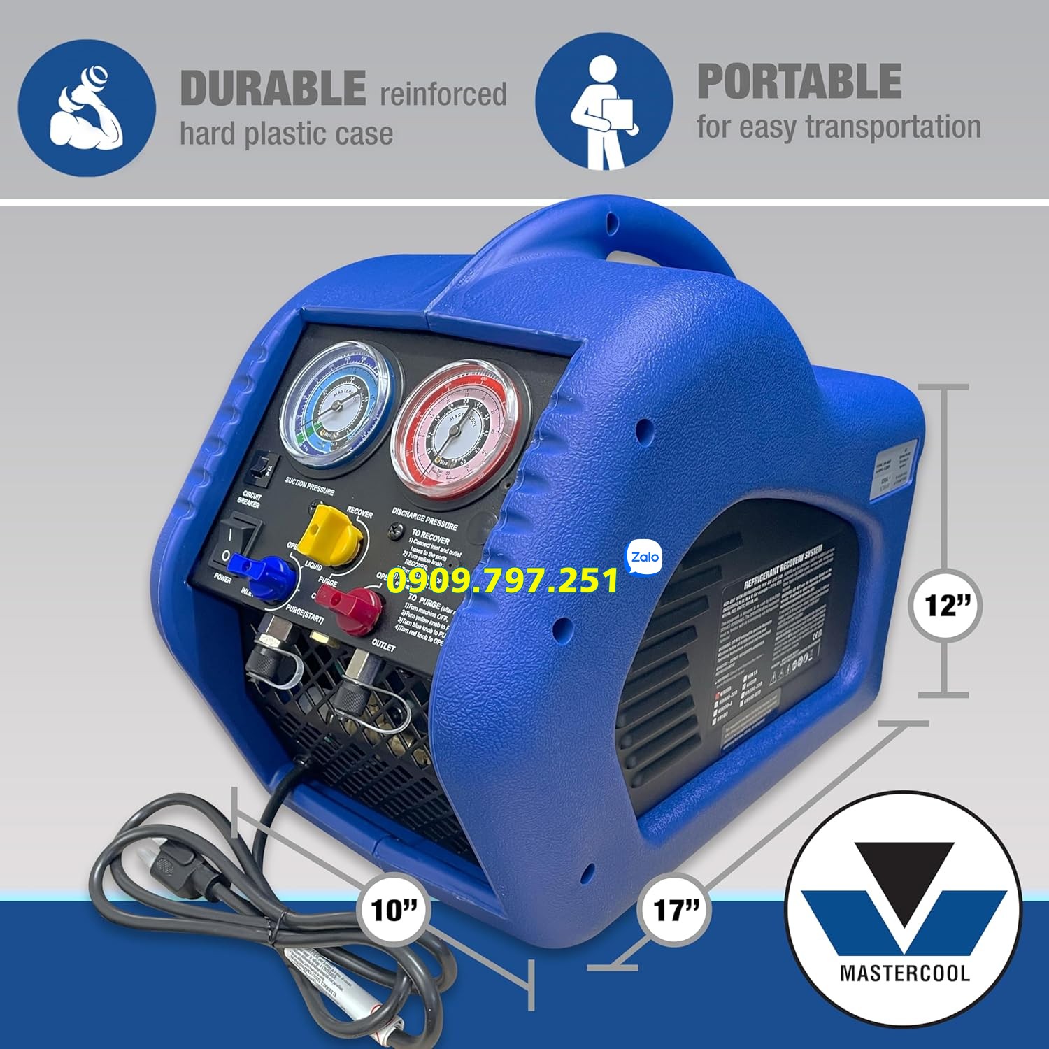 Máy thu hồi gas lạnh Mastercool 69000-220