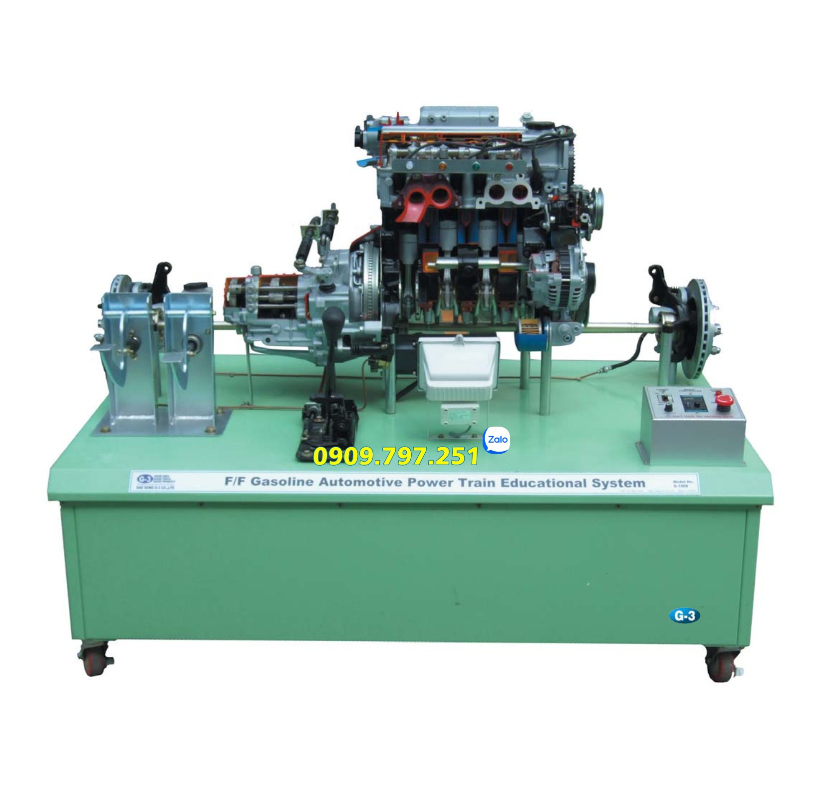Mô hình đào tạo cấu trúc động cơ phun xăng và hệ thống truyền động cầu trước Daesung G3 G-070303