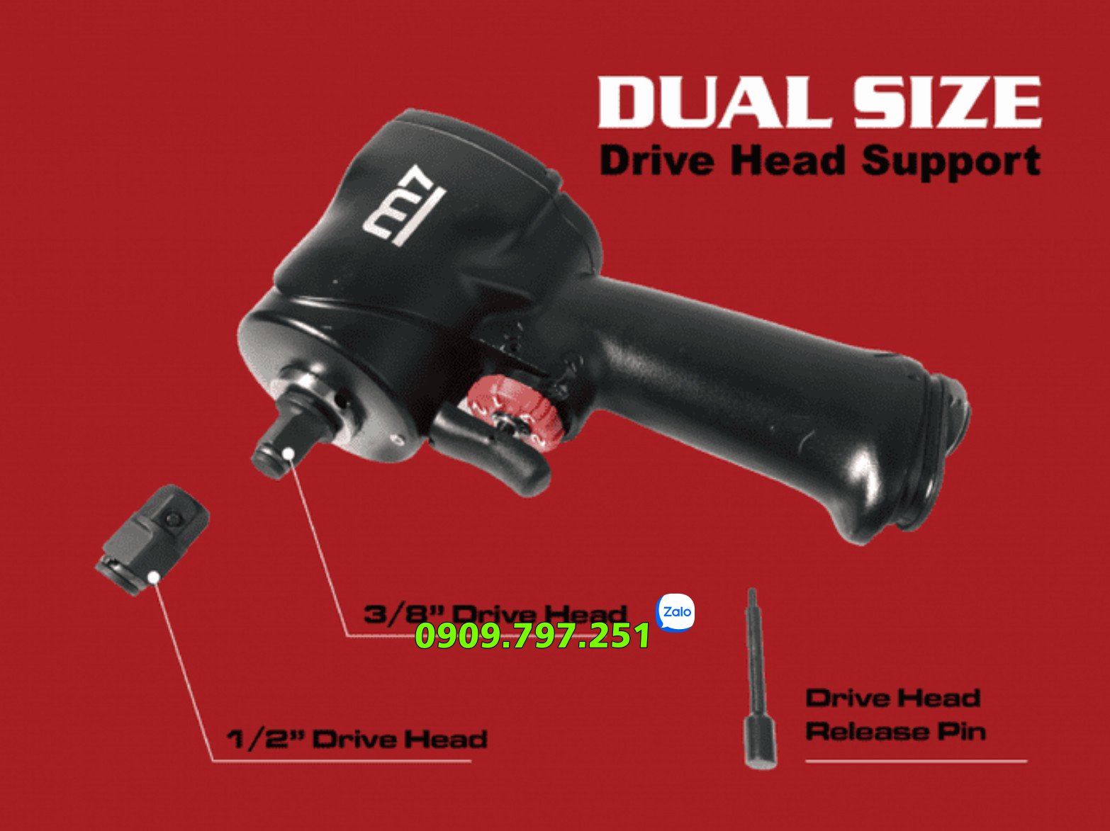 NC-4600-14KIT Bộ súng vặn ốc dùng khí nén 1-2 inch hãng M7 Đài Loan