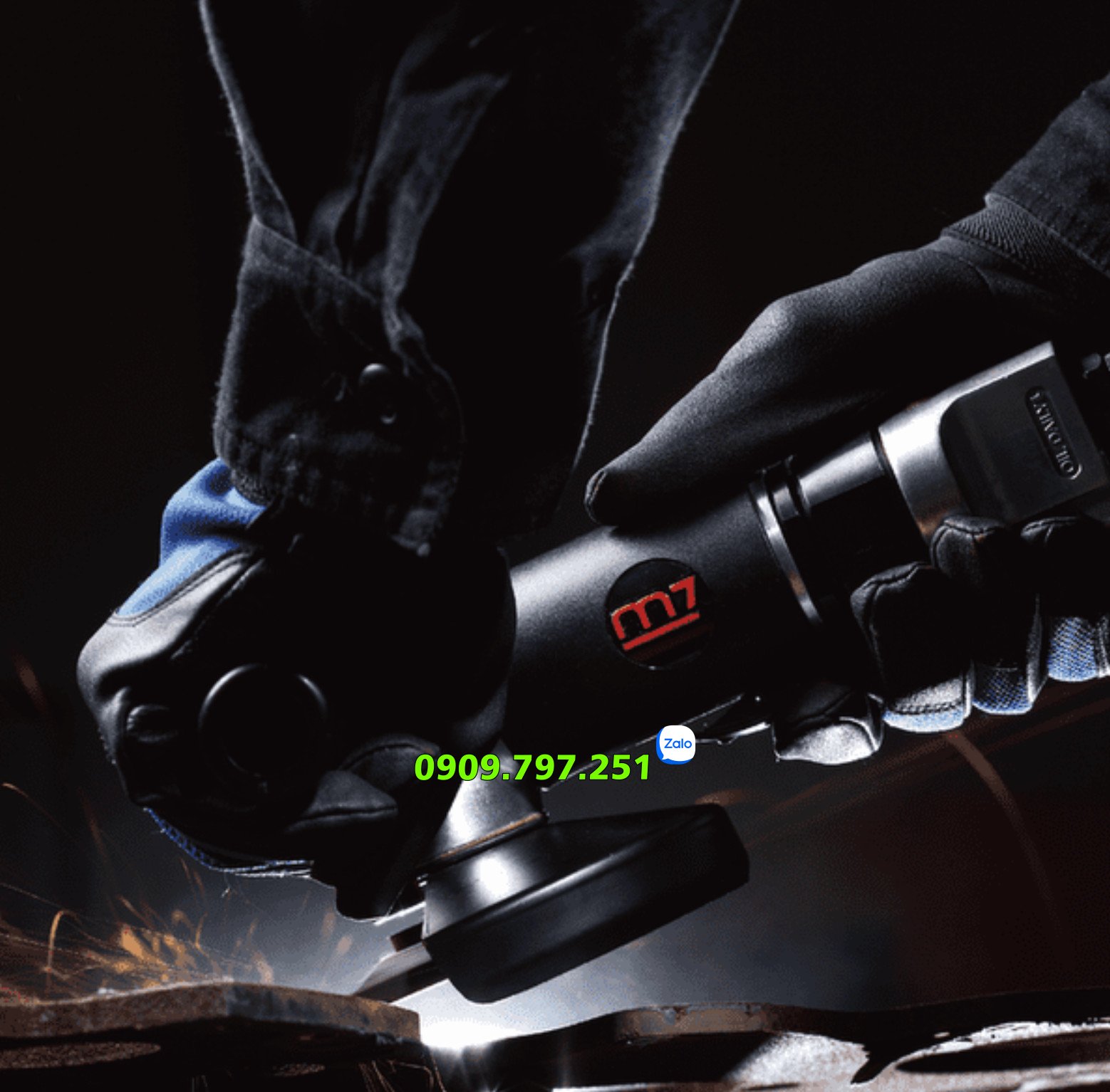 Máy mài góc 4 inch (100mm) dùng khí nén Model QB-154X hãng M7 Đài Loan