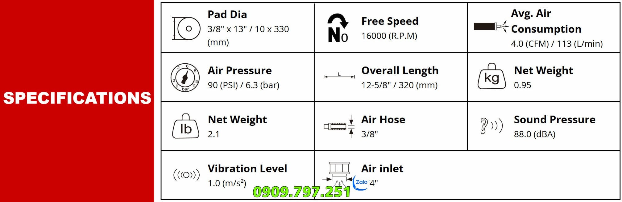 Máy mài dây dùng khí nén 10x330mm Model QB-321 hãng M7 Đài Loan