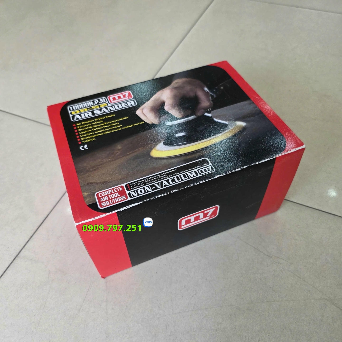 QB-52502 Máy chà nhám tròn 5 inch (125mm) dùng khí nén hãng M7 Đài Loan