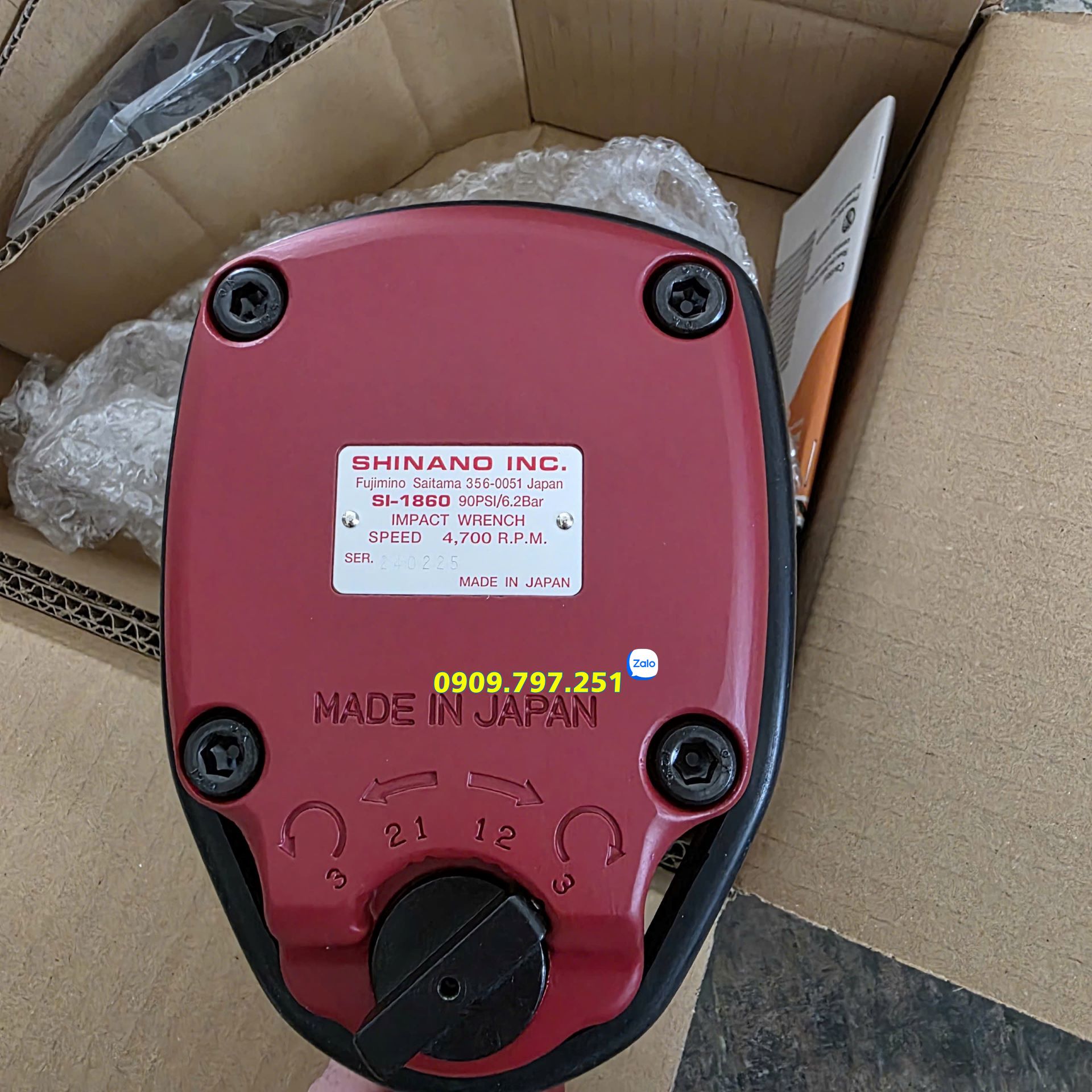 Súng bắn ốc 1 inch thân ngắn Shinano SI-1860 Nhật Bản