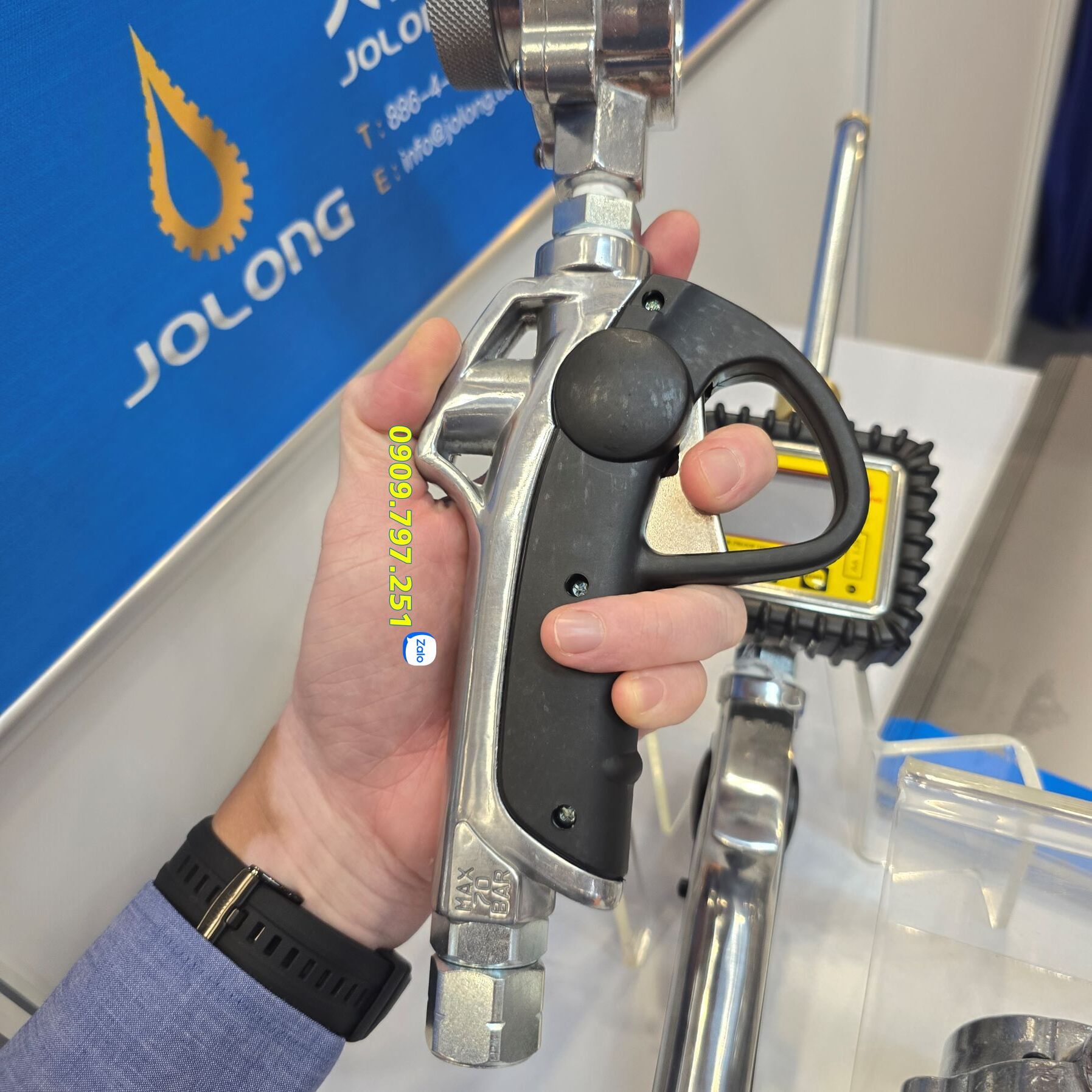 Súng bơm nhớt có đồng hồ đo lưu lượng Jolong G101