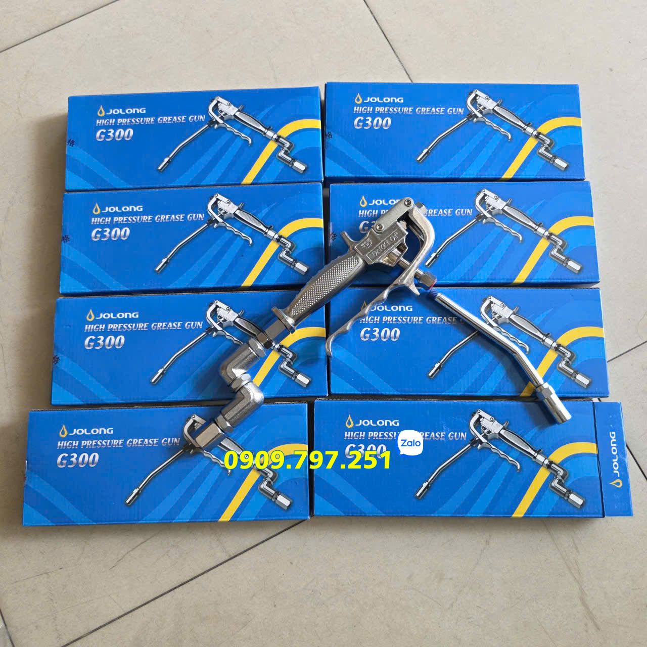 Súng bơm mỡ bò chính hãng Đài Loan Jolong G300