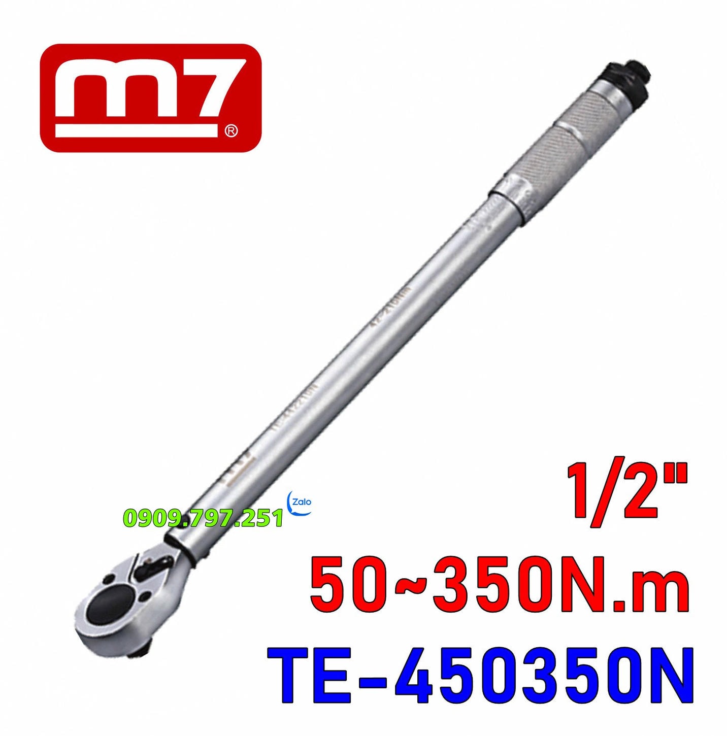 TE-450350N Tay cân lực 1/2 inch 350Nm hãng M7 Đài Loan
