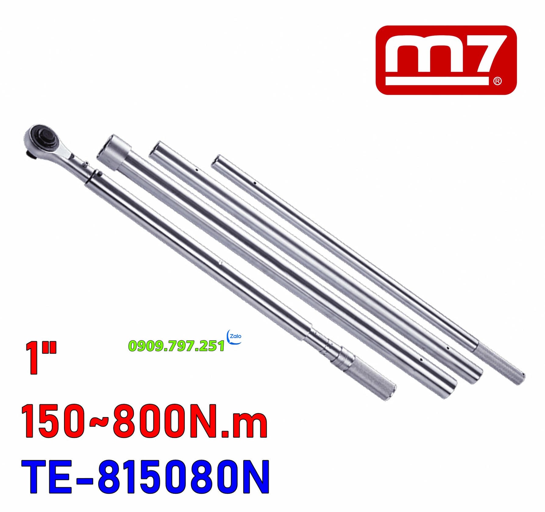TE-815080N Cần siết cân lực 1 inch 800Nm hãng M7 Đài Loan