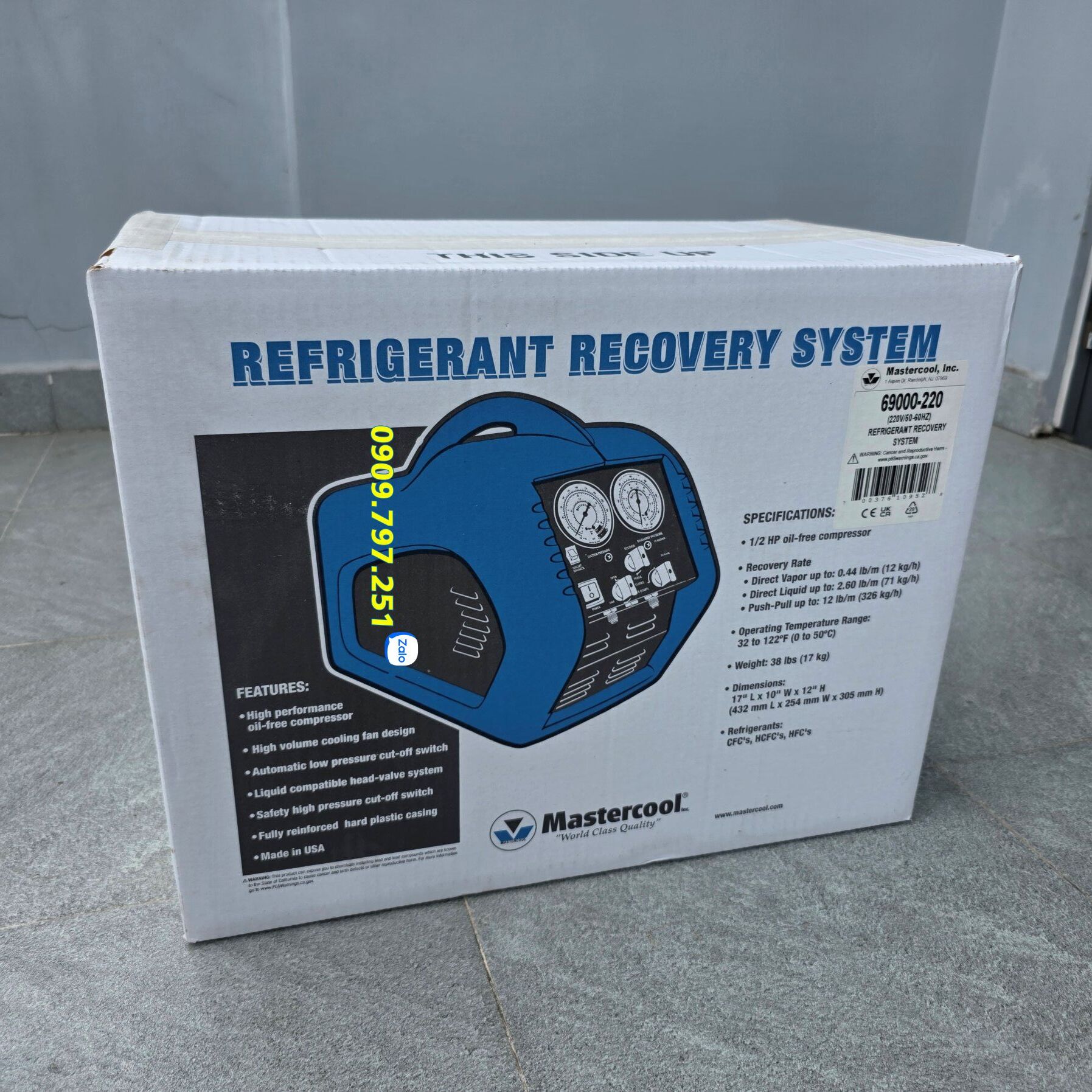 Thiết bị thu hồi ga lạnh Mastercool 69000-220