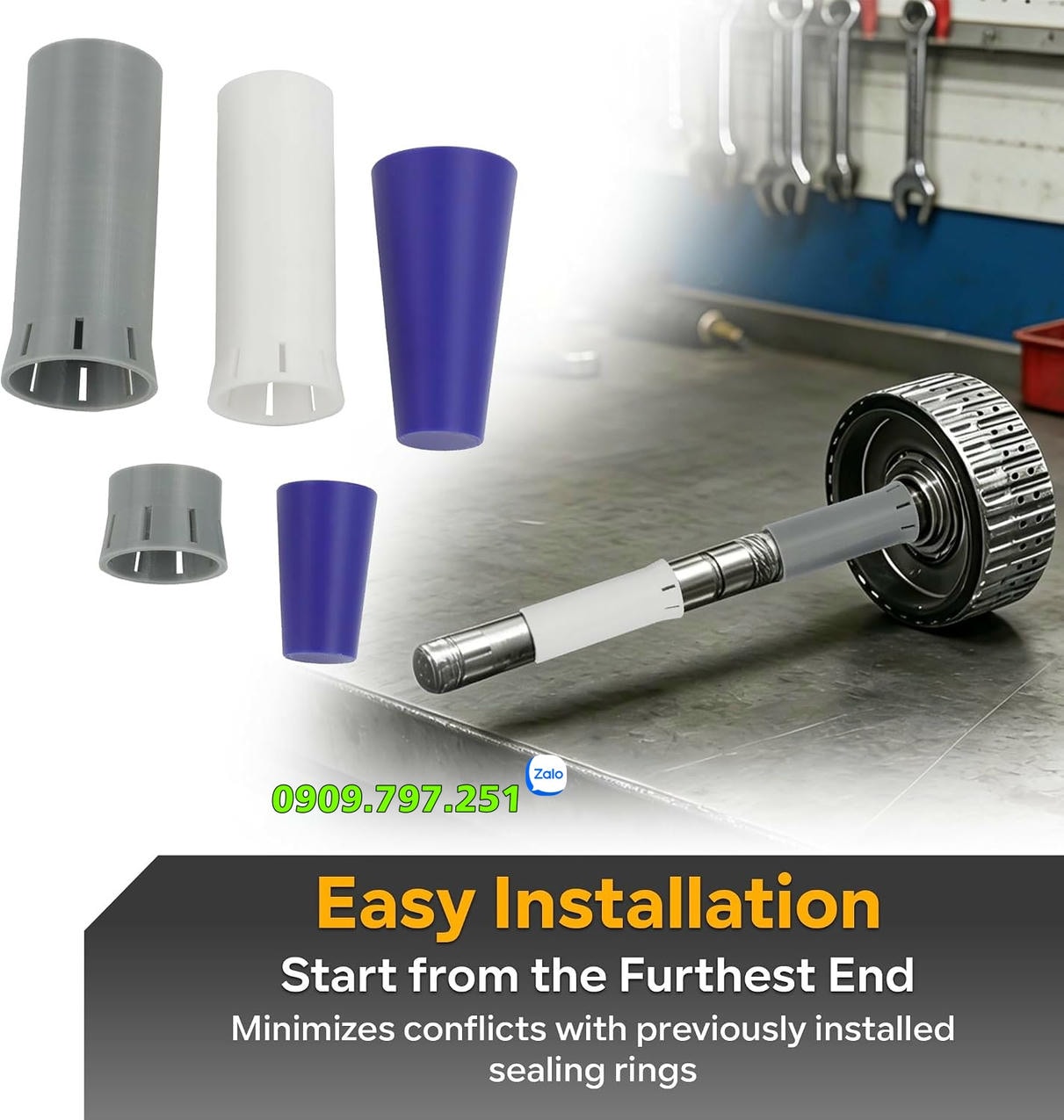 Tool điều chỉnh kích thước vòng sin trục đầu vào hộp số Ford 10R80