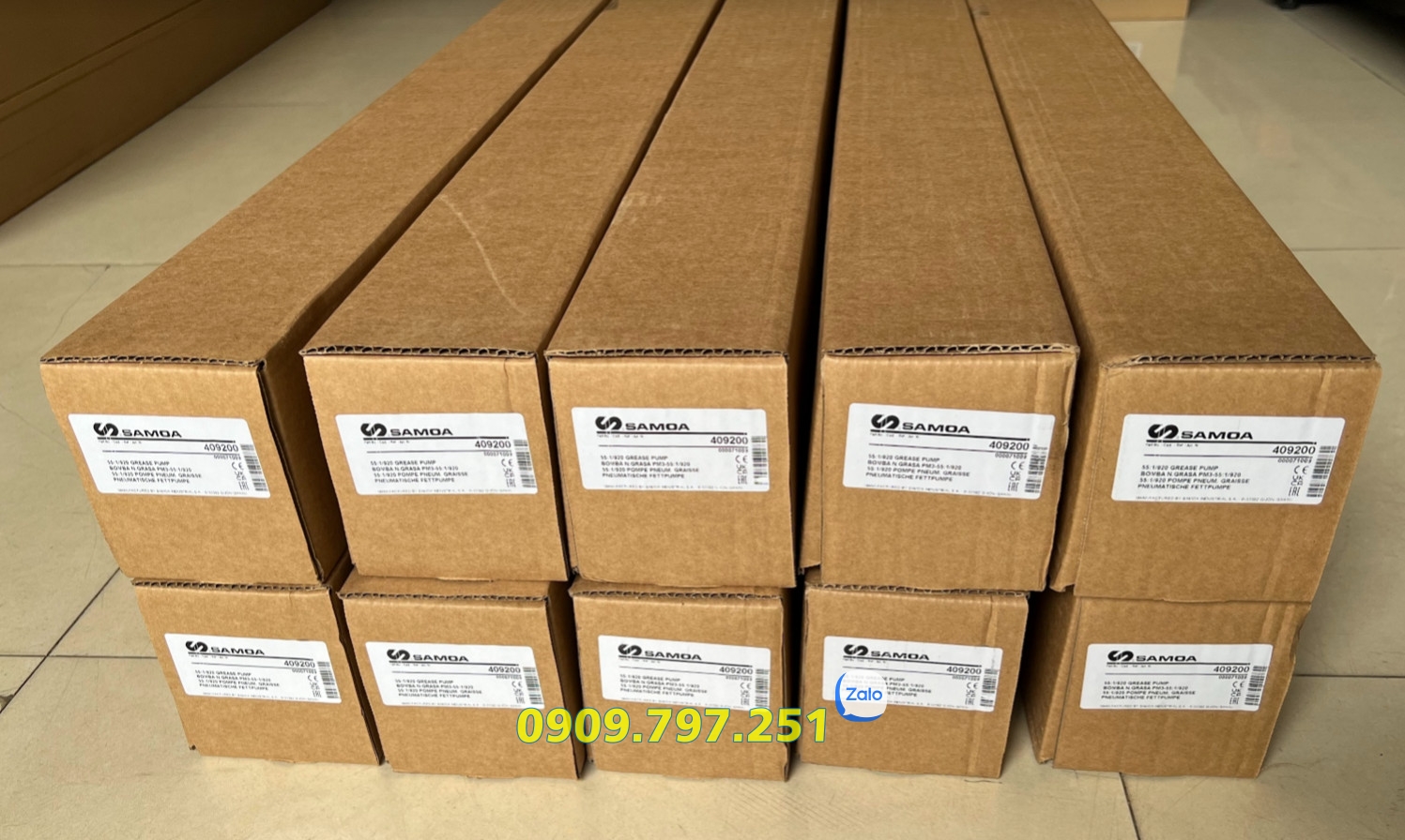 Trụ bơm mỡ bò thùng 200kg Samoa 409200